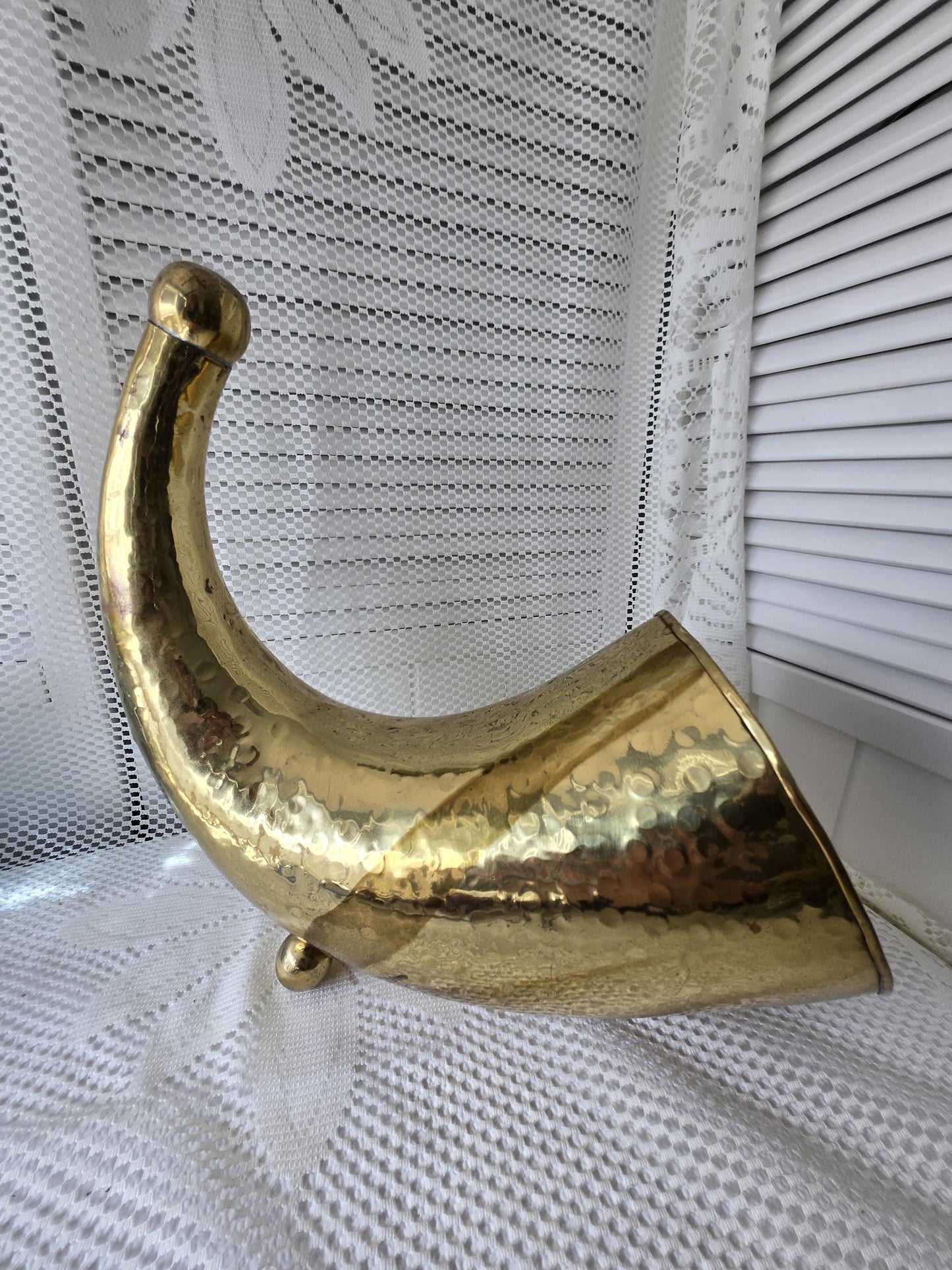 Vintage Hosley Brass Cornucopia Decor