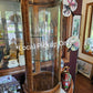 Weiman Curved Glass Curio Cabinet - Local Pickup Only in East Aurora, NY