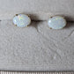 Vintage Opal Oval Stud Earrings 14K