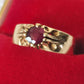 Estate Solitaire Ruby and 14K Yellow Gold Cocktail Ring *Local pickup Only*