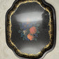 English Floral Metal Serving Tray