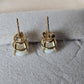 Vintage Opal Oval Stud Earrings 14K