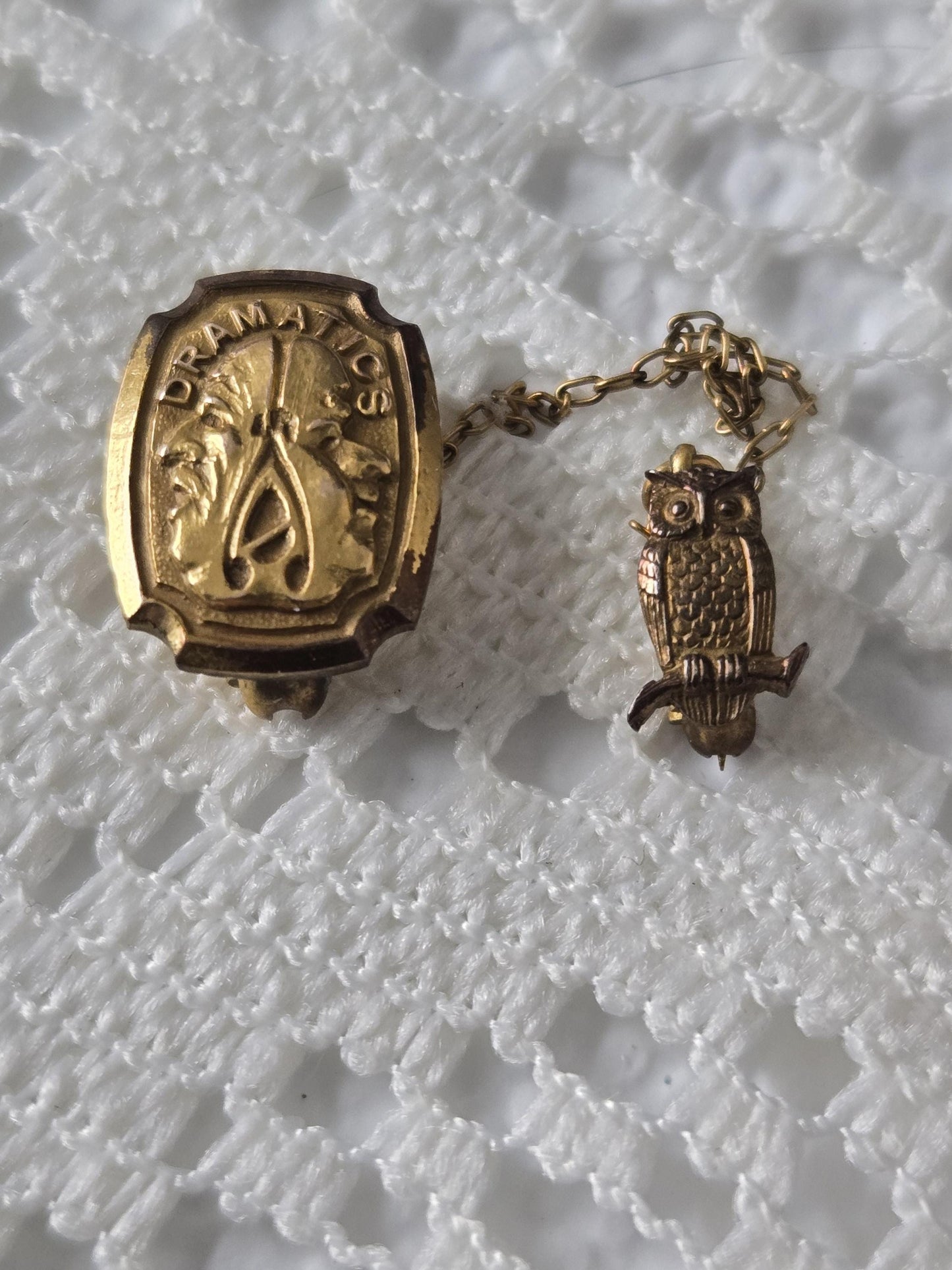 Dramatics Vintage Gold Filled Pin