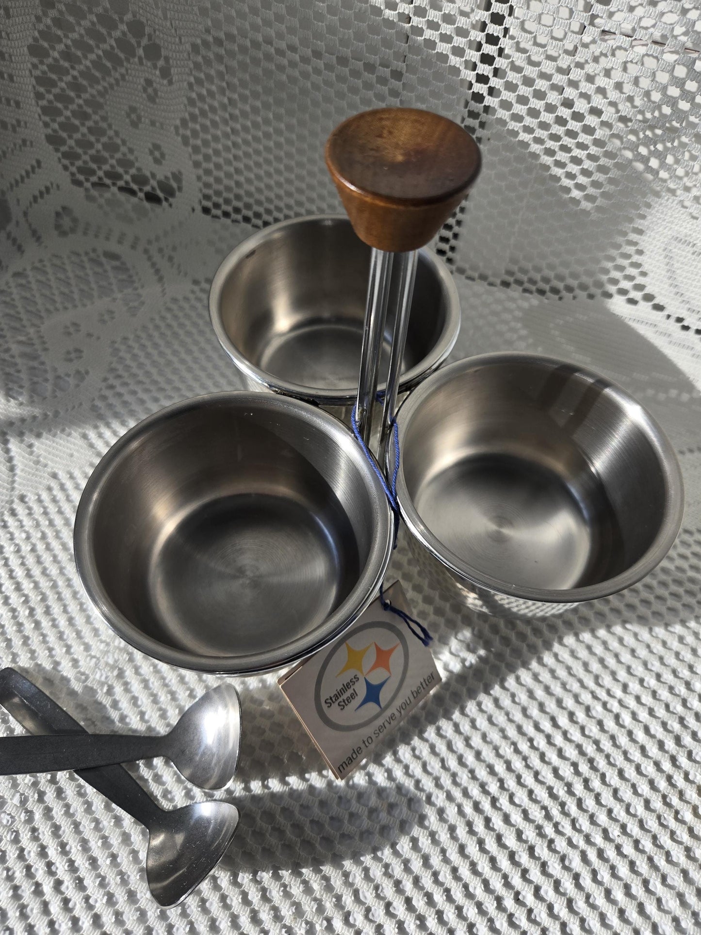 MCM Stainless Condiments Tri-Server