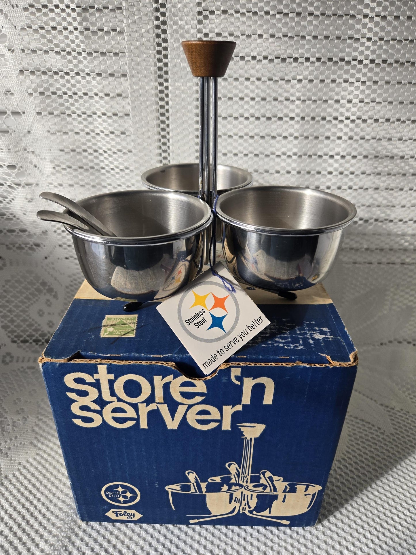 MCM Stainless Condiments Tri-Server
