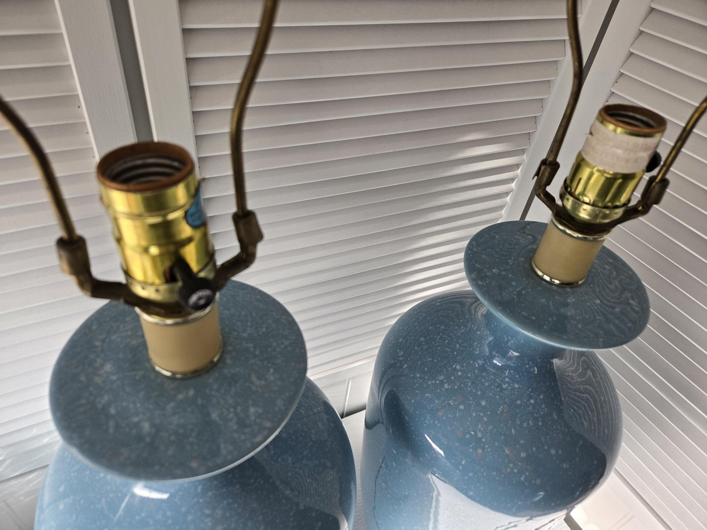 Ceramic Speckle Table Lamps (2)