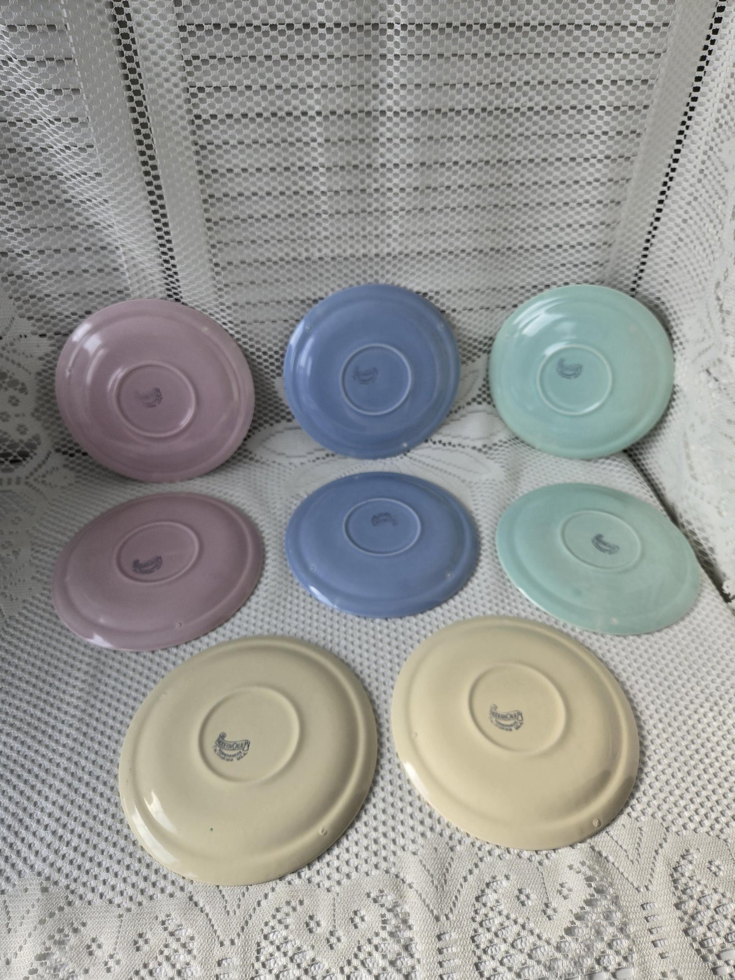 Modern California Vernonware Saucers (8)