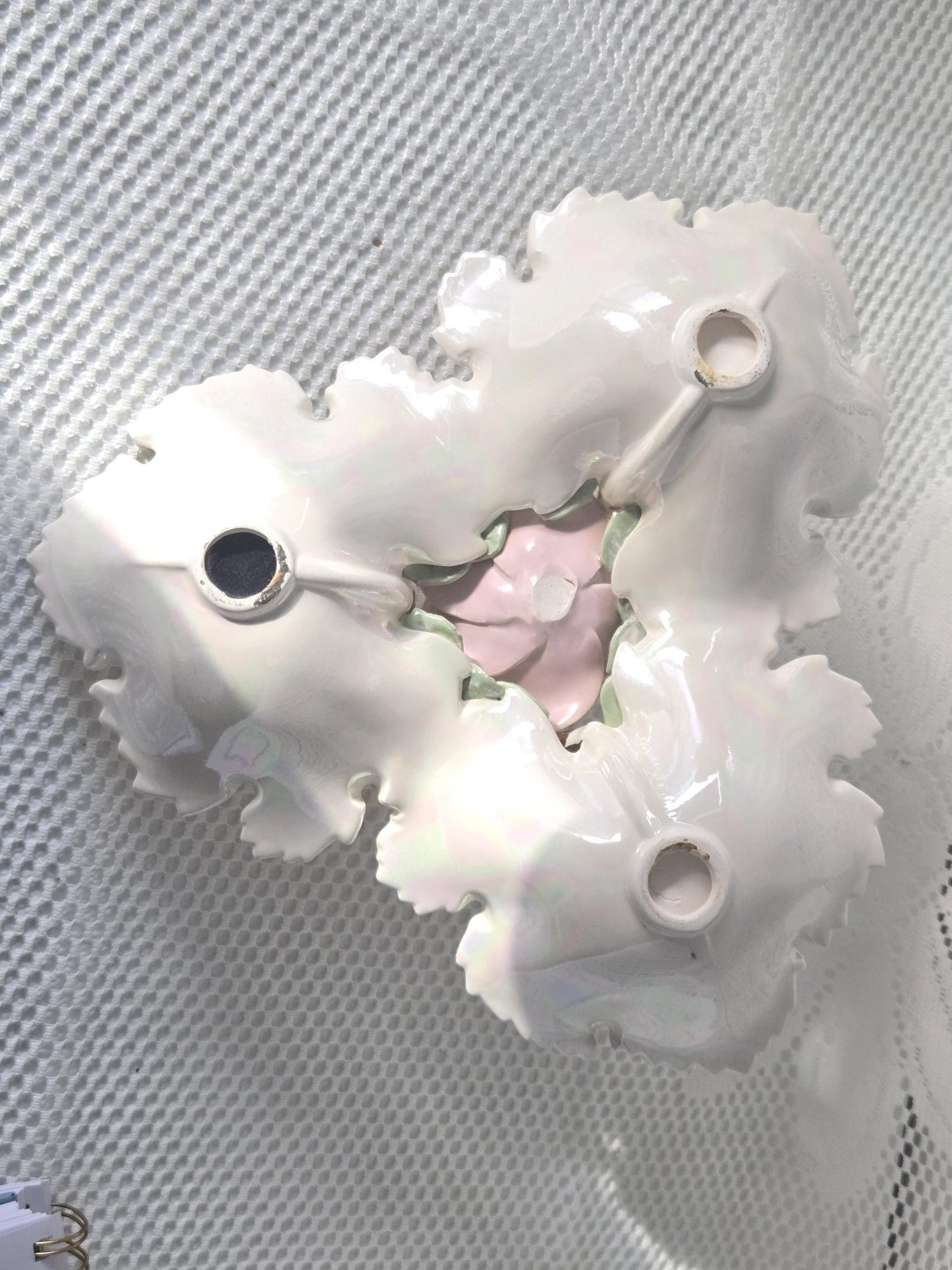 Mid Century Porcelain Floral Candy Dish