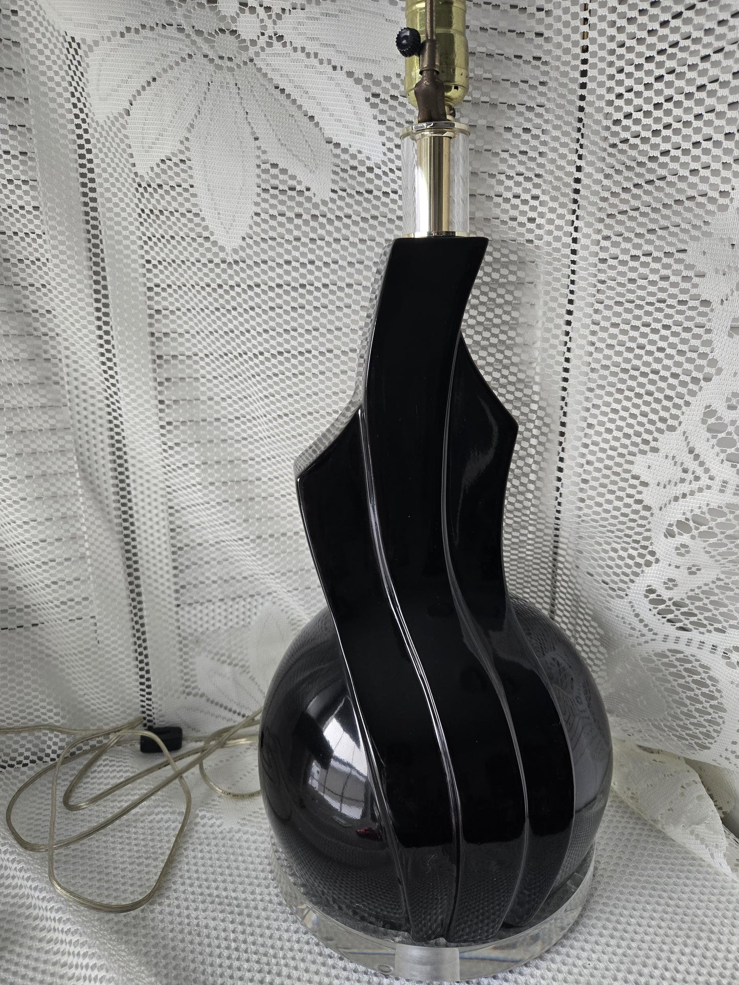 Art Deco Acrylic Trapazoid Lamp
