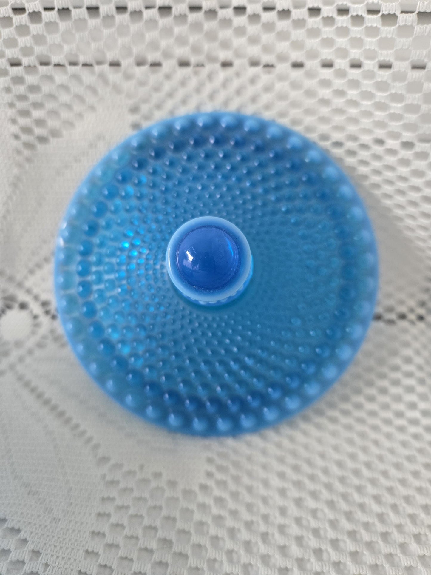 Hobnail Opalescent Blue Candy Dish Westmoreland