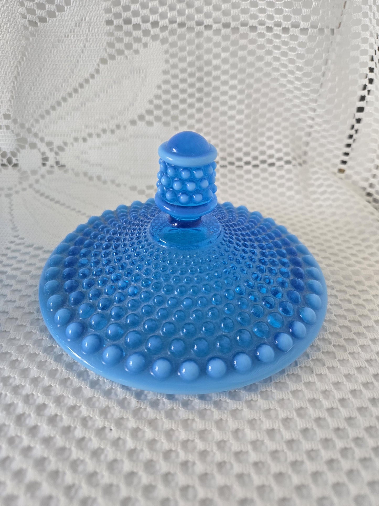 Hobnail Opalescent Blue Candy Dish Westmoreland