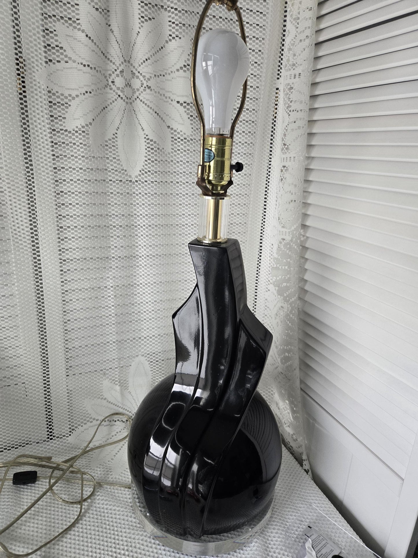 Art Deco Acrylic Trapazoid Lamp