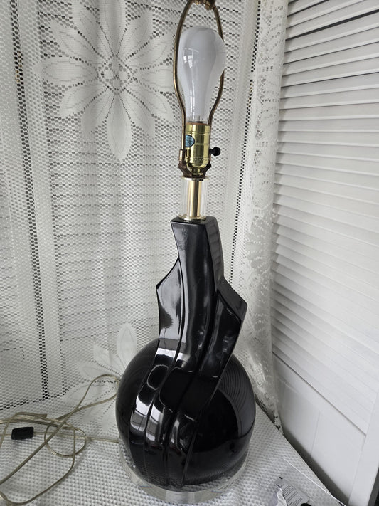 Art Deco Acrylic Trapazoid Lamp