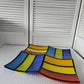 Fused Color Block Art Glass Dish