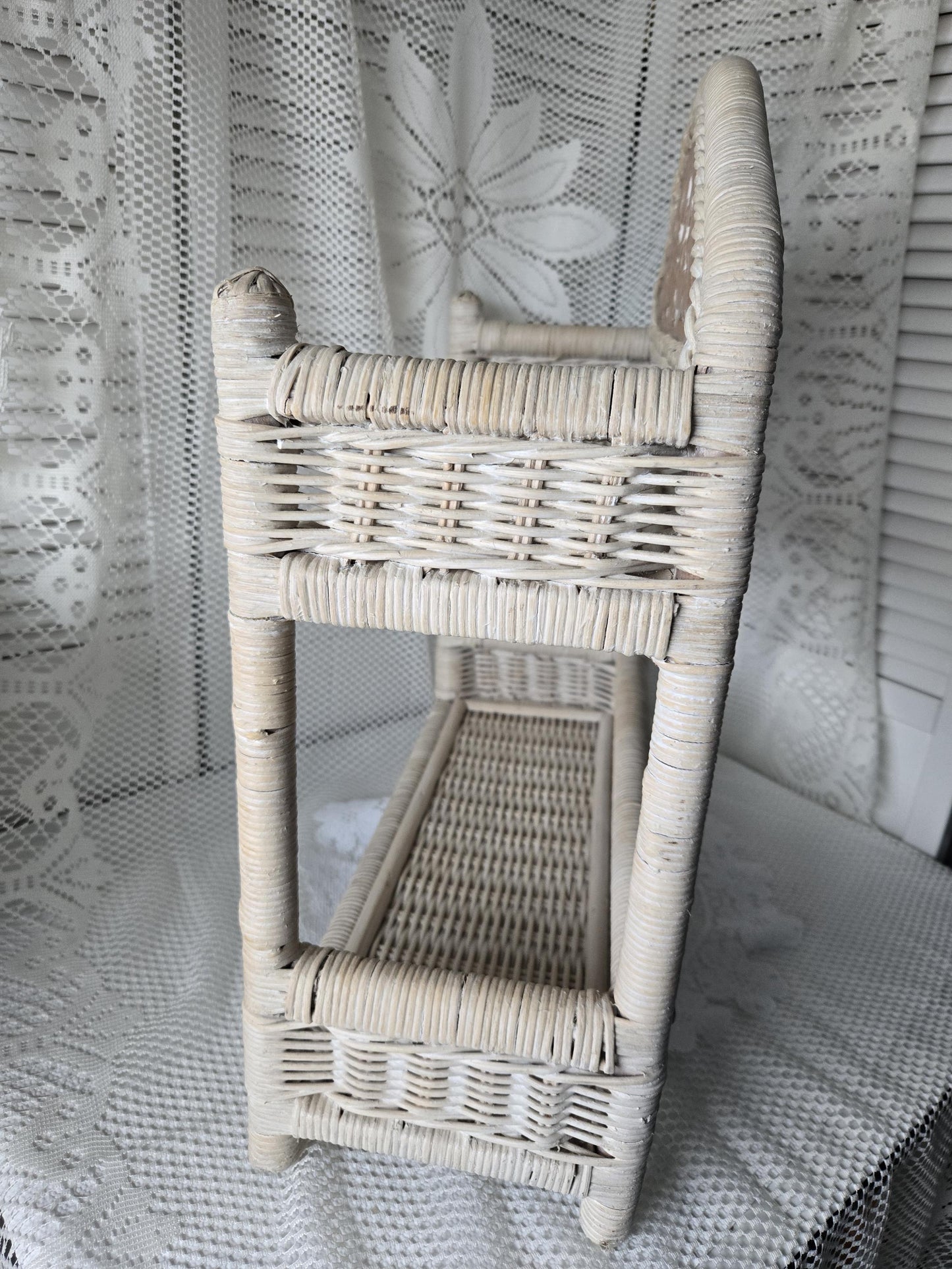 Vintage Wicker Wall Shelf