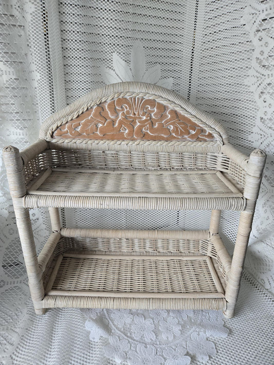 Vintage Wicker Wall Shelf