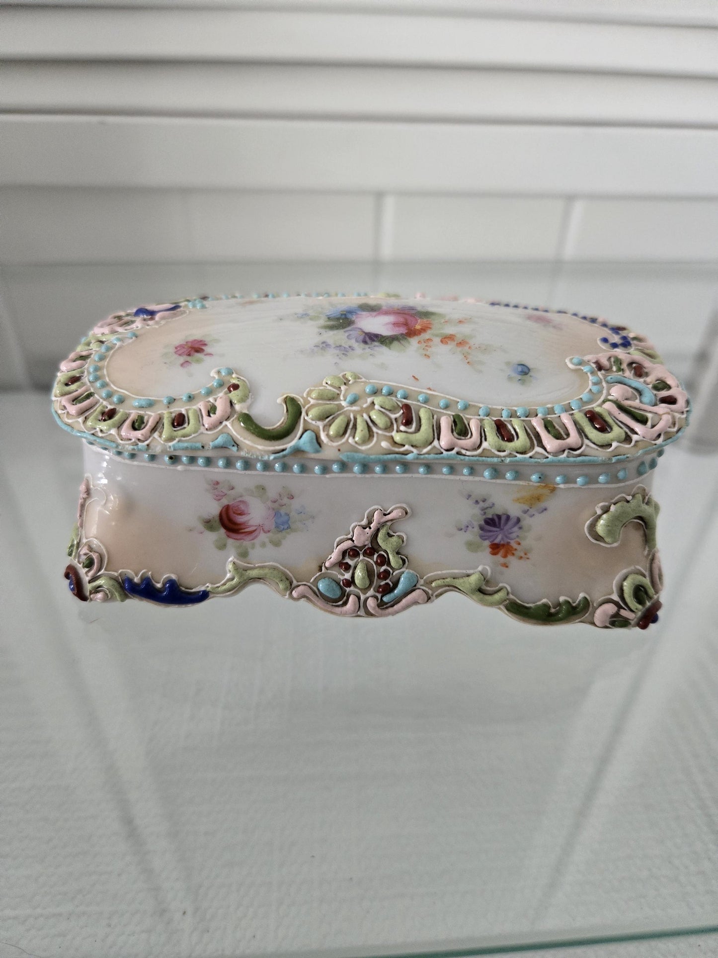 Porcelain Match Holder and Striker Box