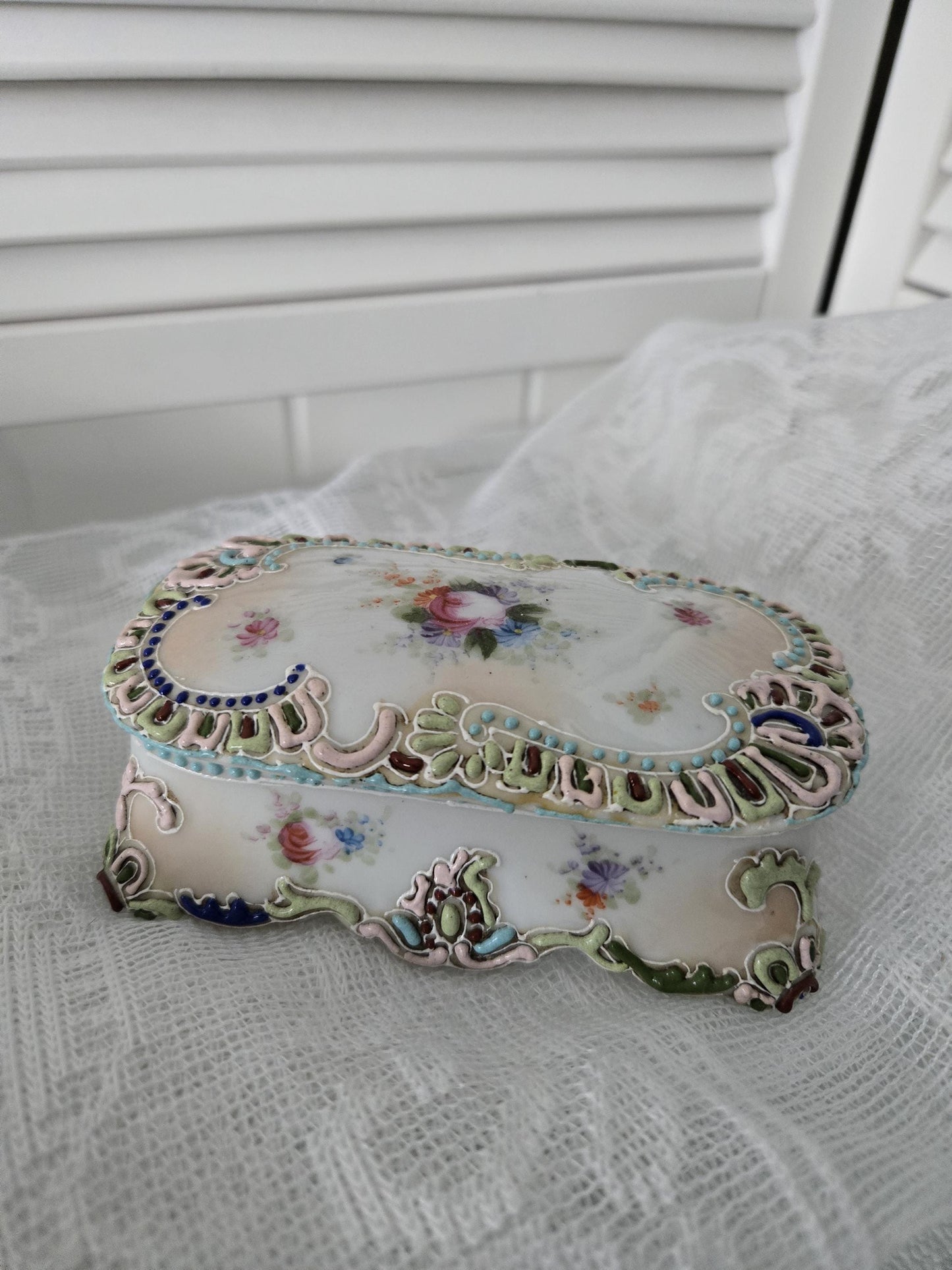 Porcelain Match Holder and Striker Box