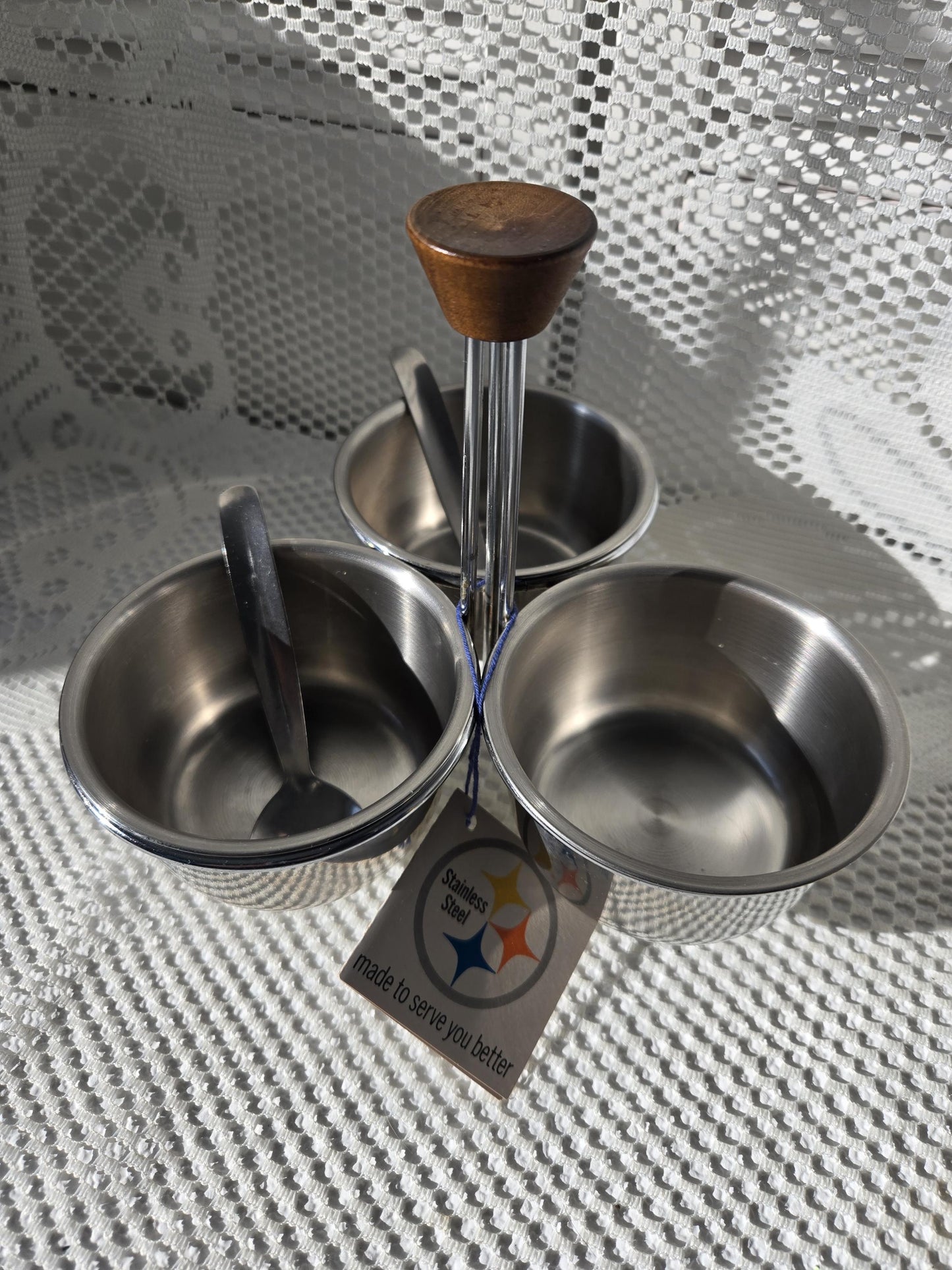 MCM Stainless Condiments Tri-Server