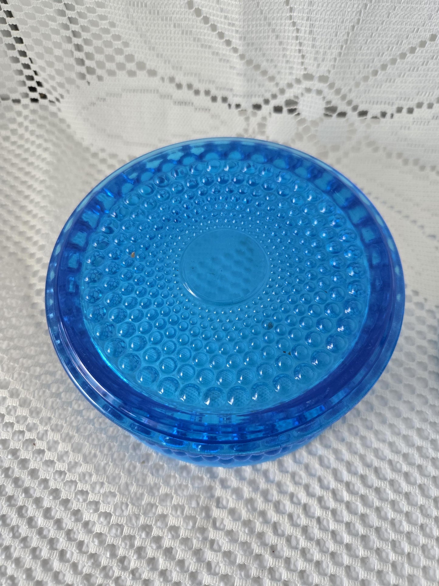 Hobnail Opalescent Blue Candy Dish Westmoreland