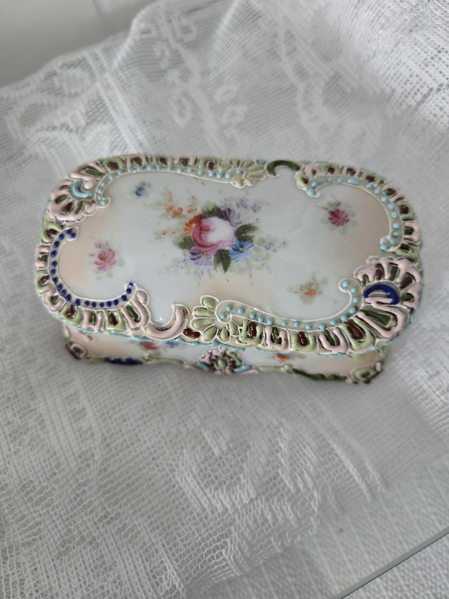 Porcelain Match Holder and Striker Box