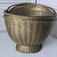 Ornate Woven Brass Basket Decor