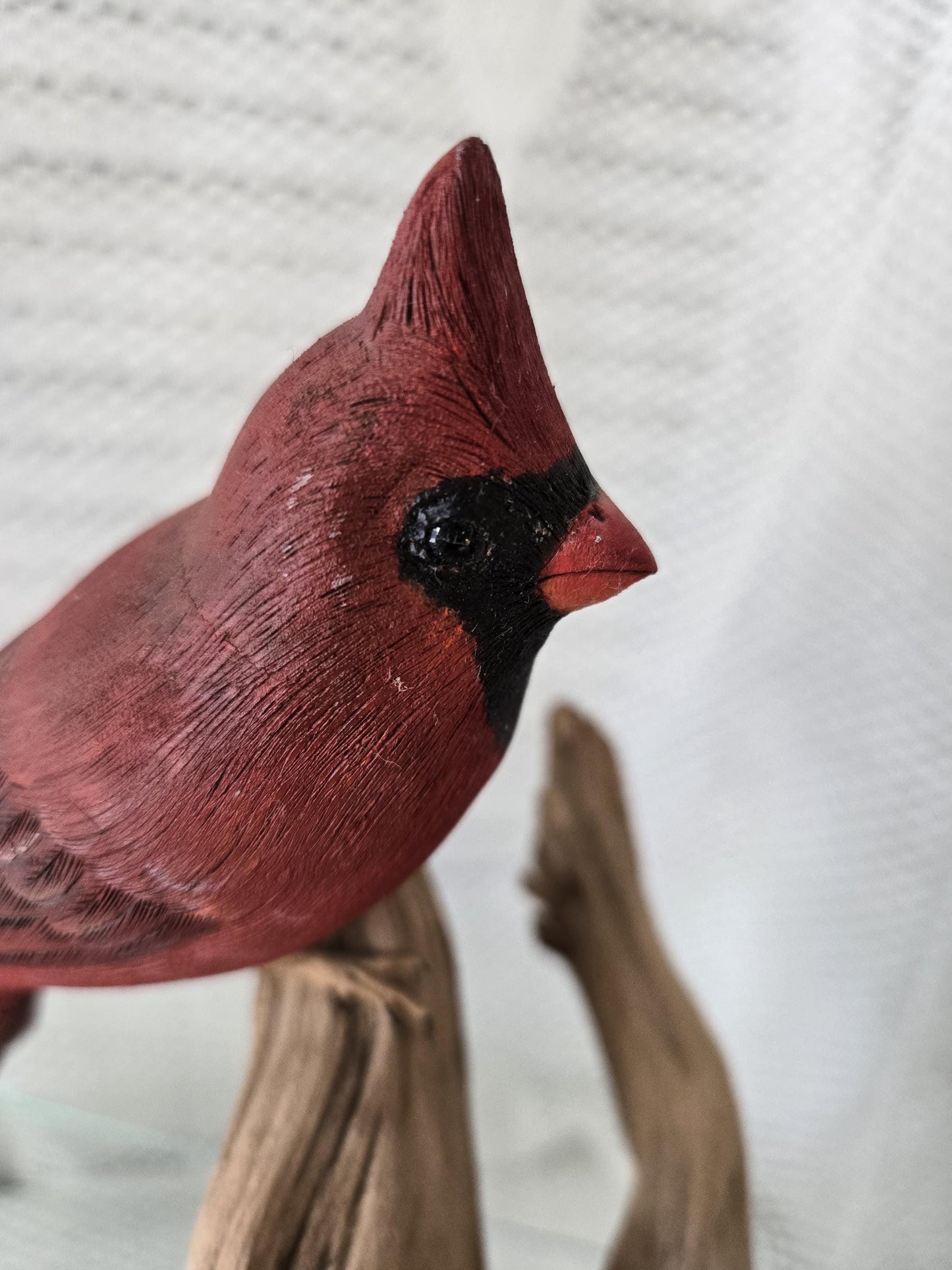 Pair Wood Bird Carvings - Signed R. Cash