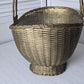 Ornate Woven Brass Basket Decor