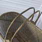 Ornate Woven Brass Basket Decor