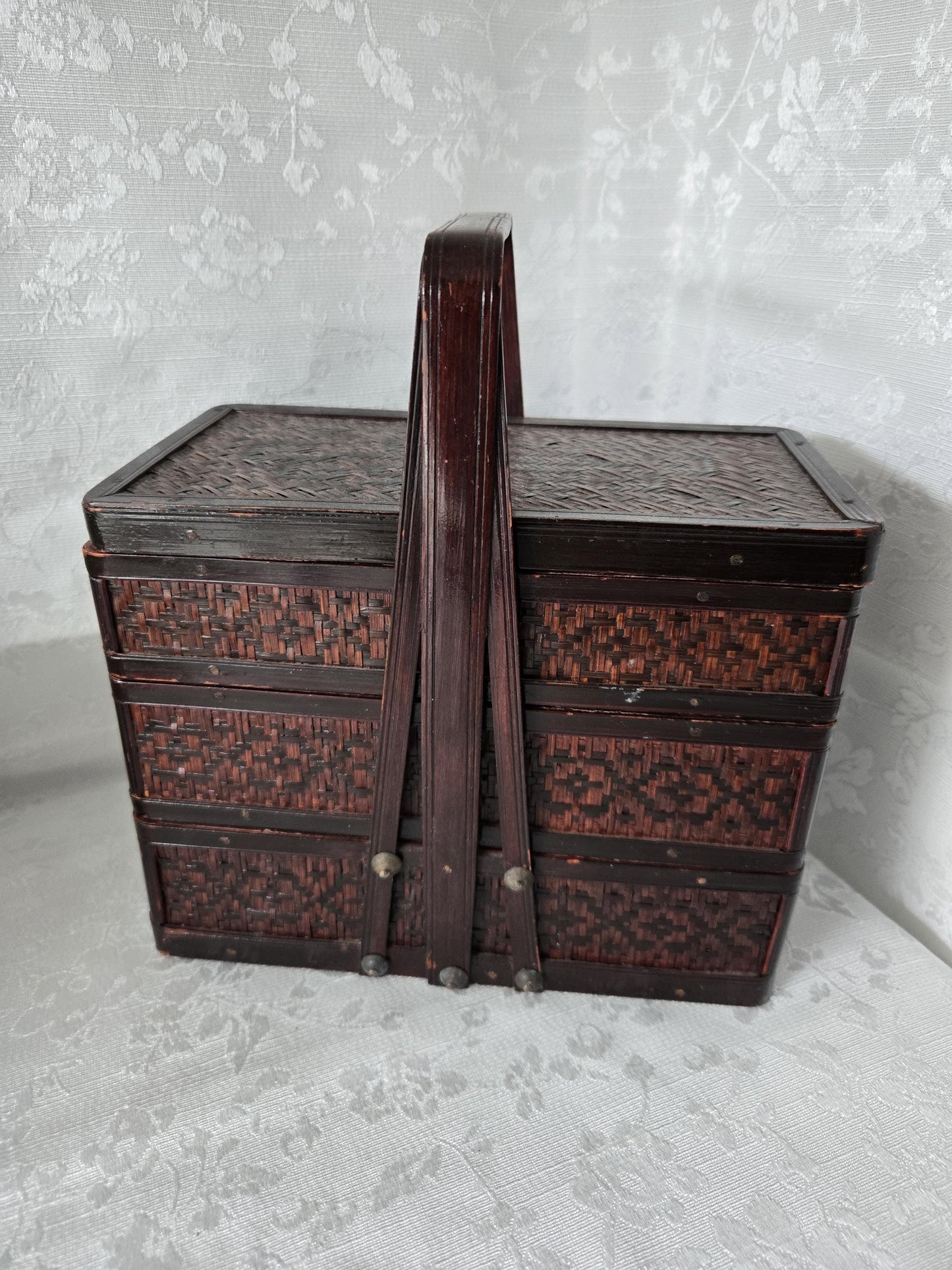 Woven Chinese Tiered Basket