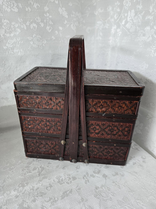 Woven Chinese Tiered Basket