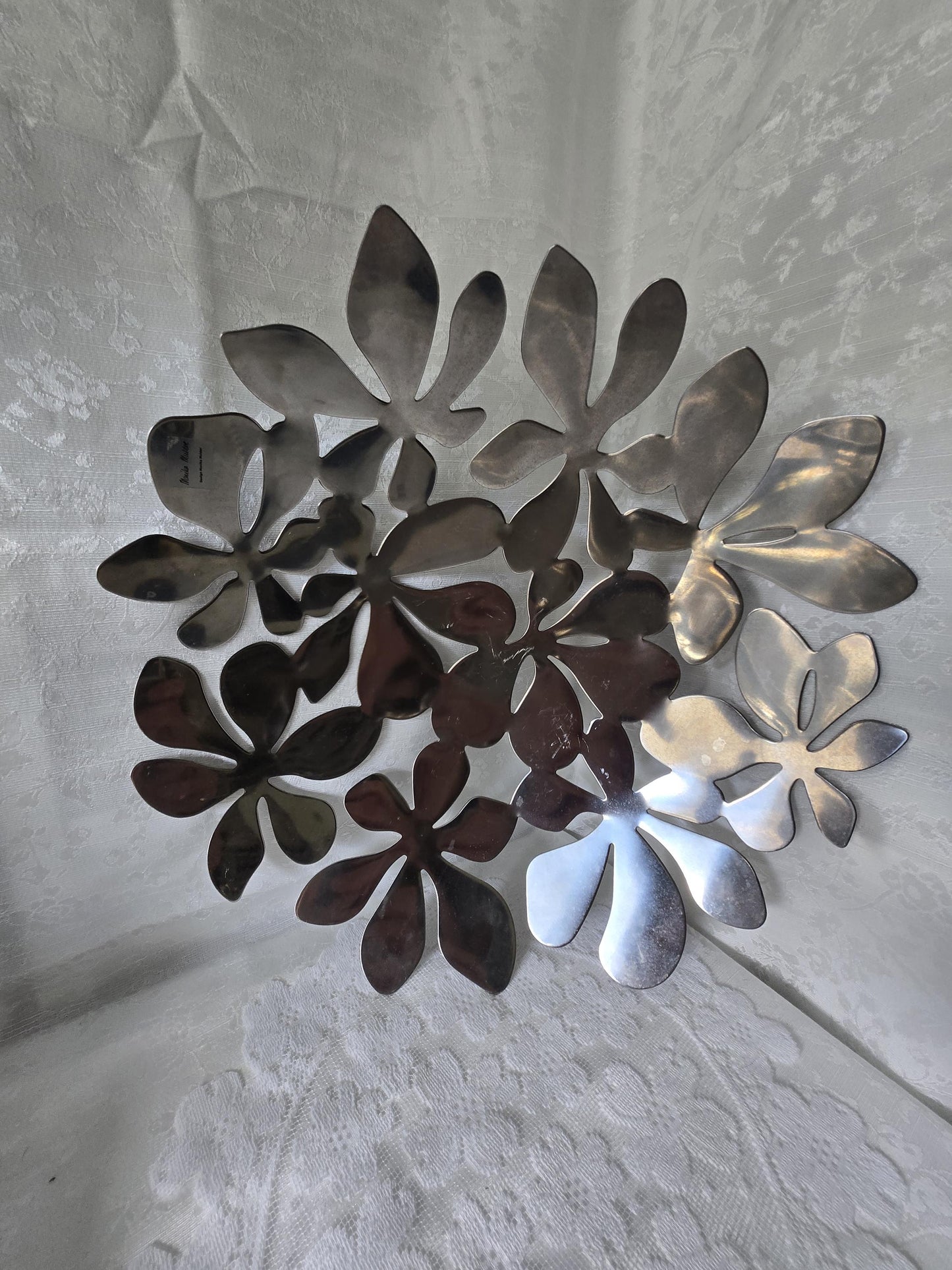 Decorative Floral Stainless Bowl