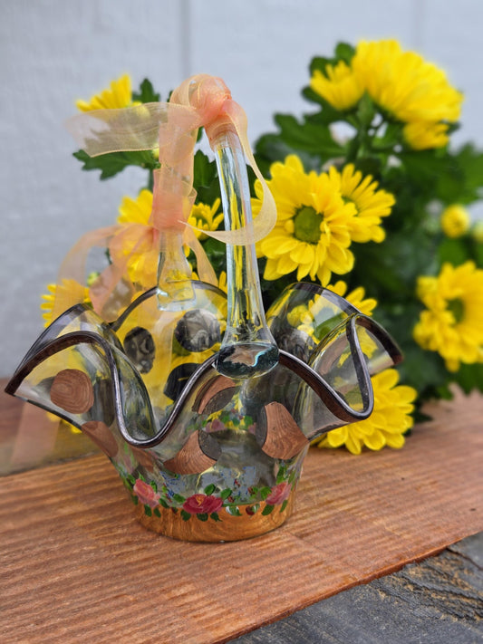 MacKenzie-Childs Glass Basket