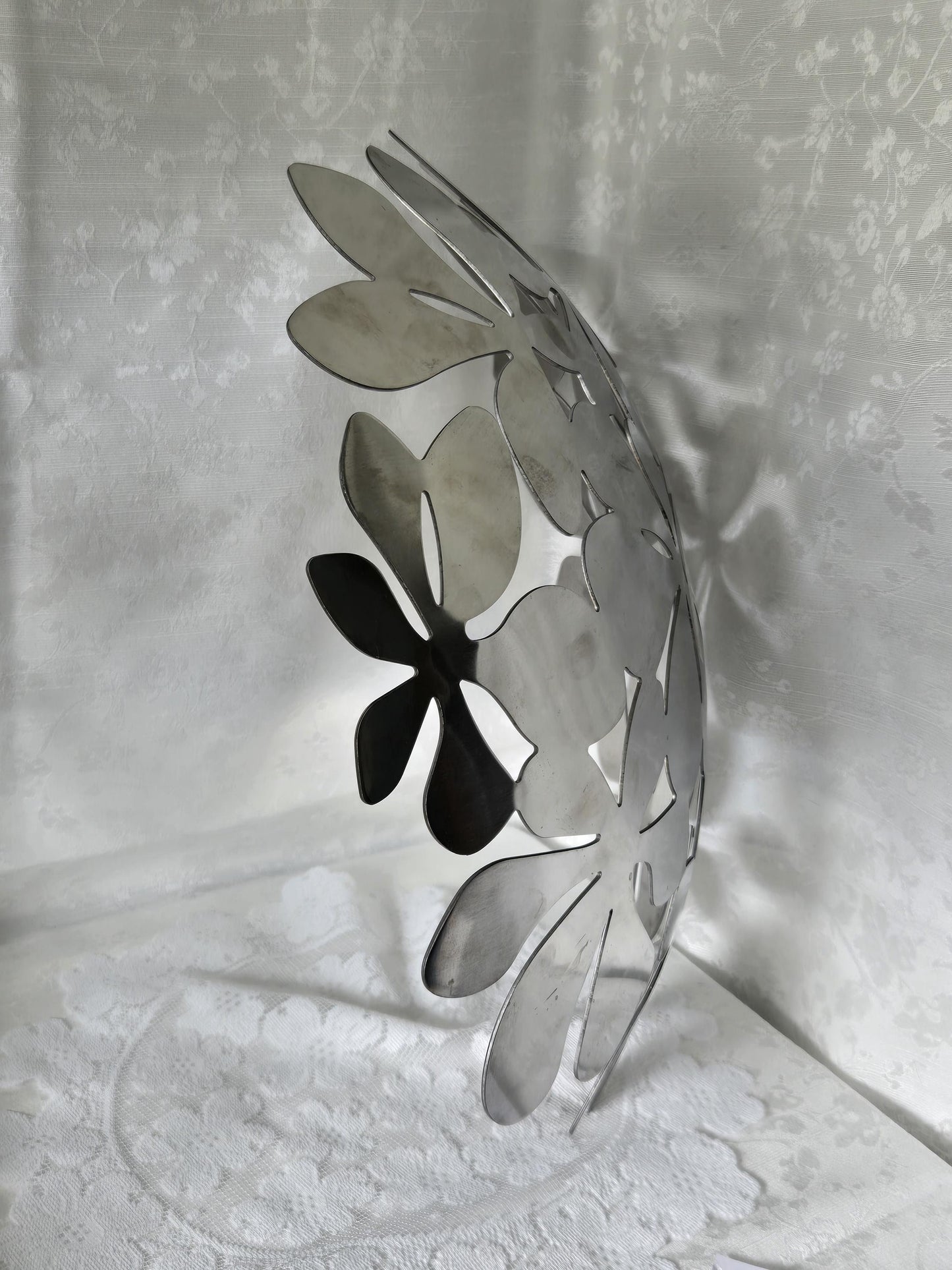 Decorative Floral Stainless Bowl