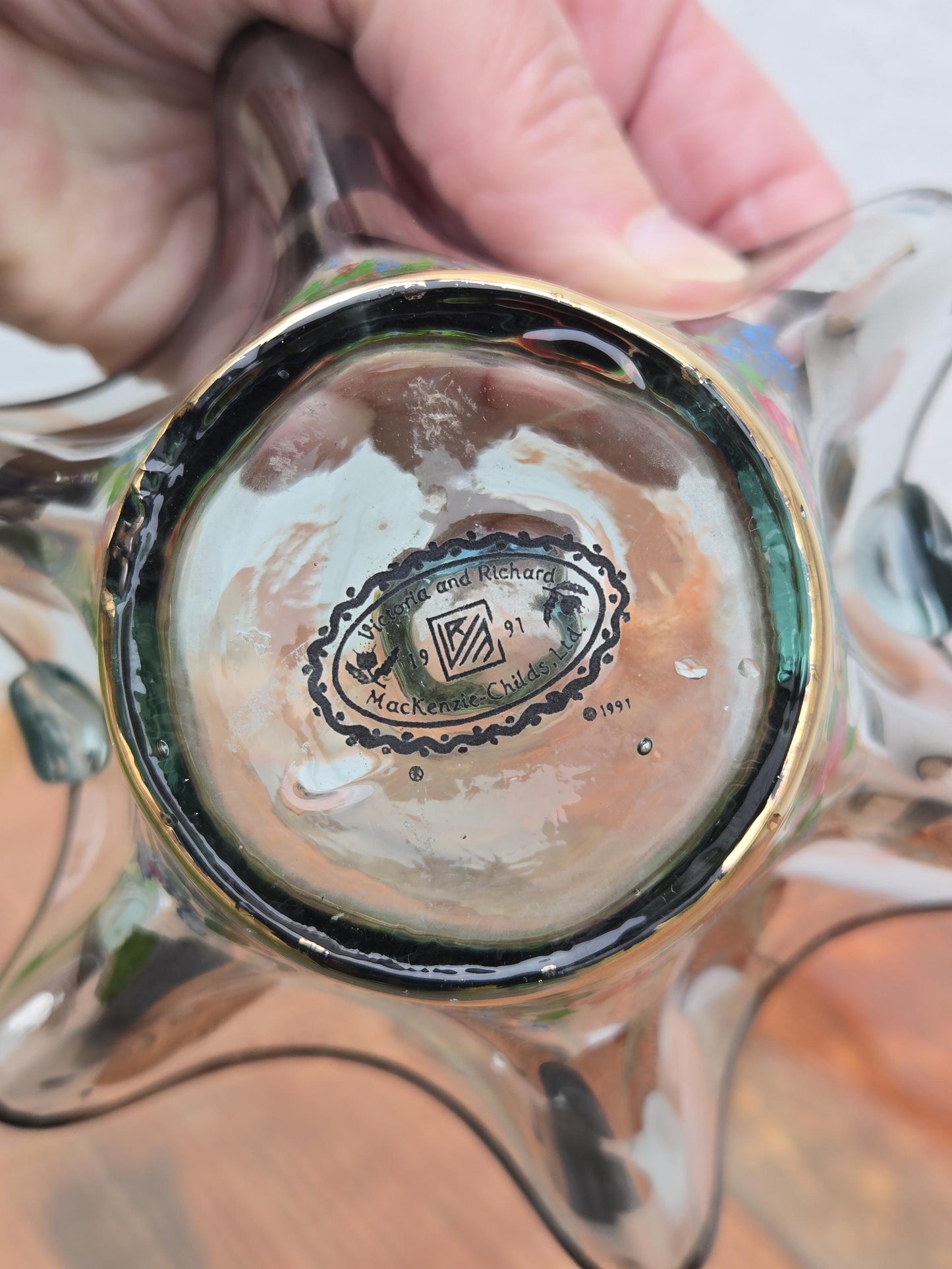 MacKenzie-Childs Glass Basket