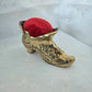 Victorian Brass Shoe Pin Cushion