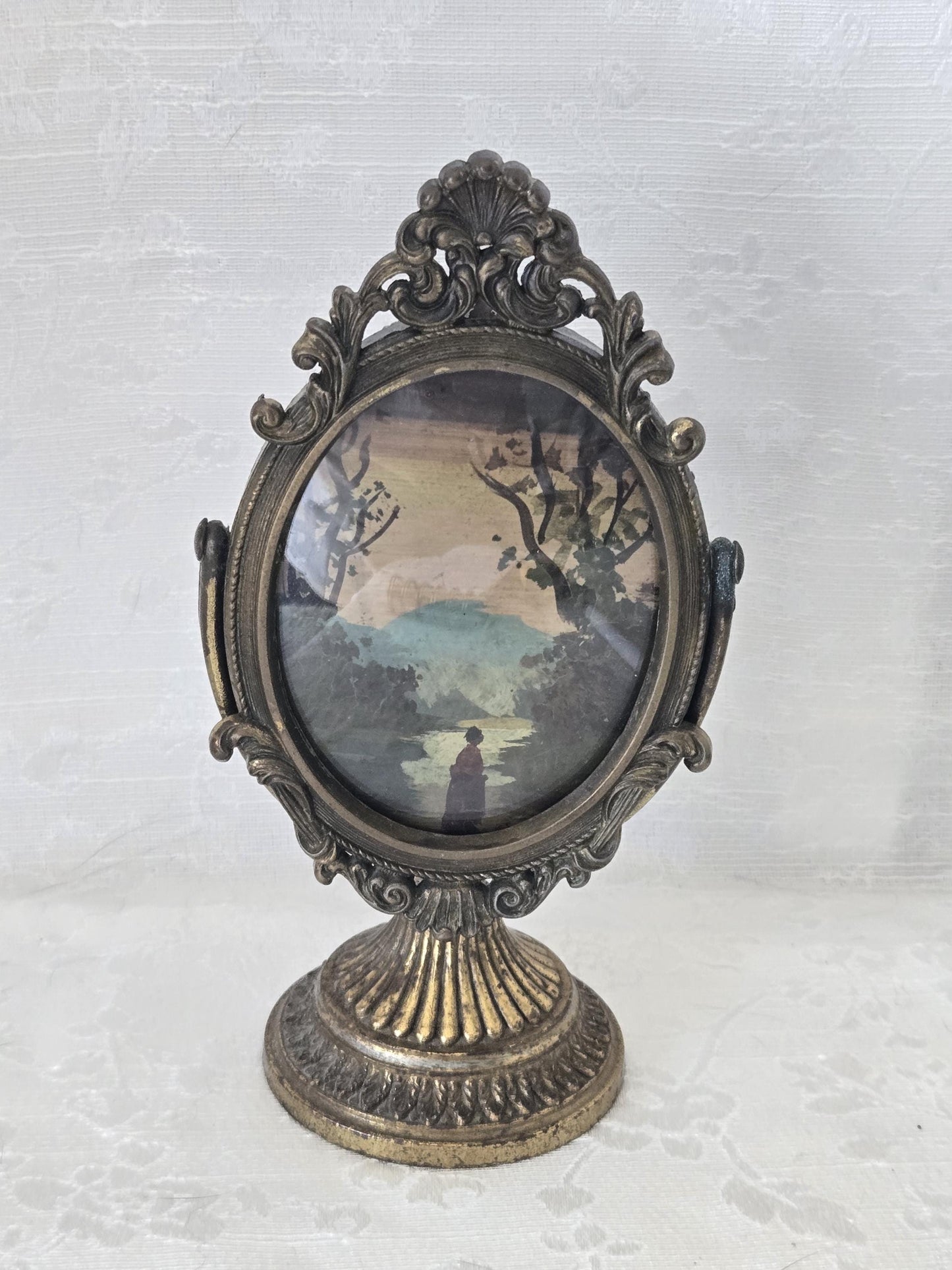 Oval Framed Mini Tara Oil Painting