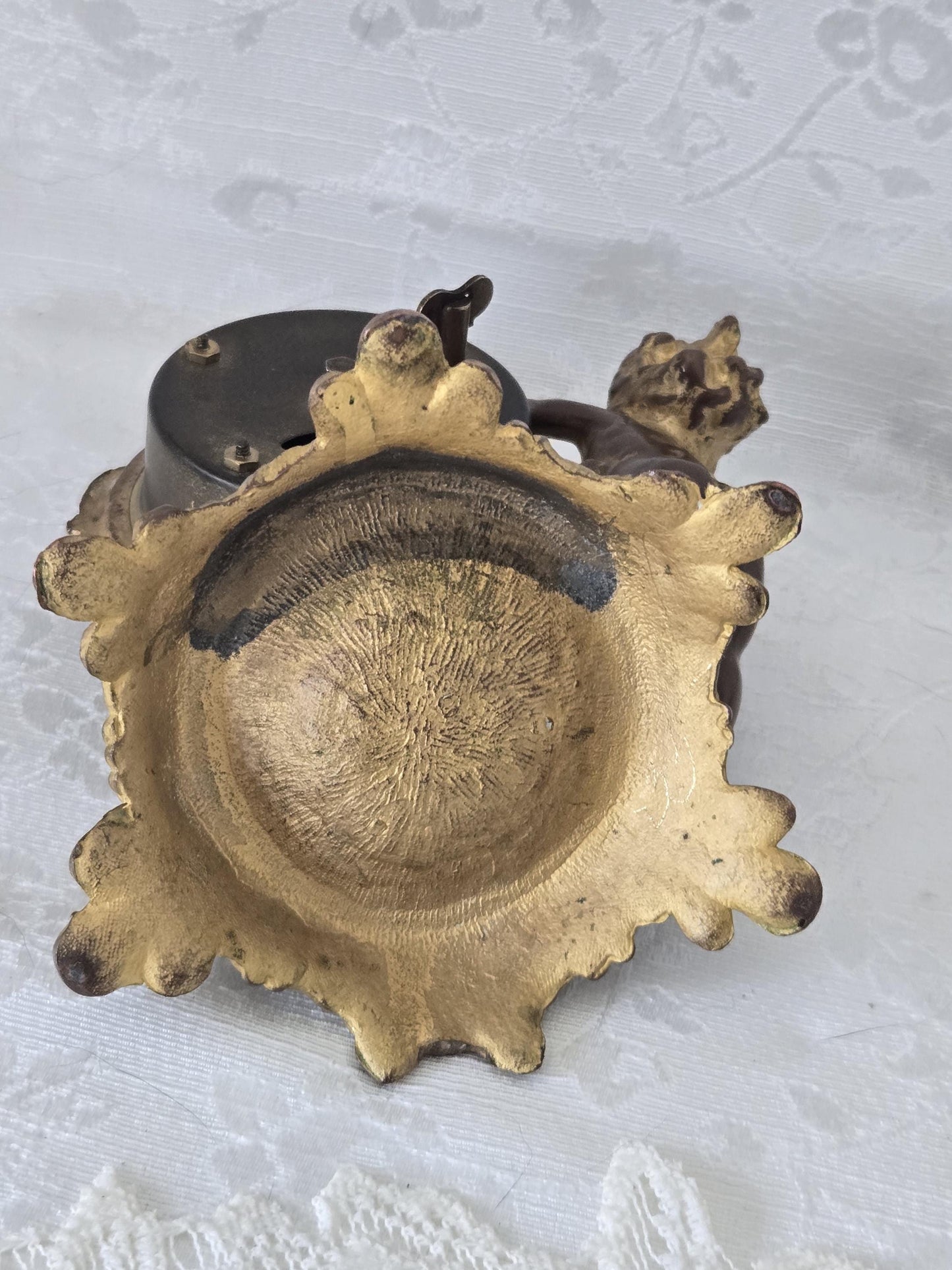 New Haven Art Nouveau Uranium Cherub Clock