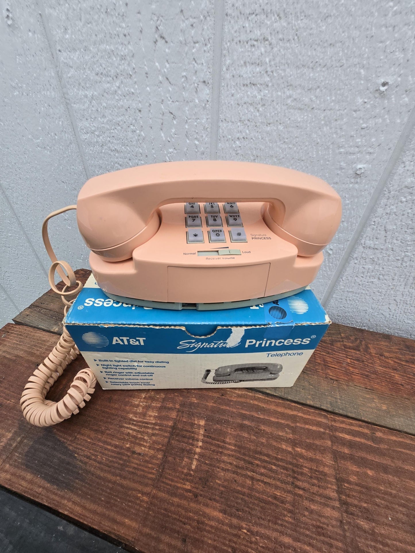 AT&T Princess Signature Push Button Phone - Peach