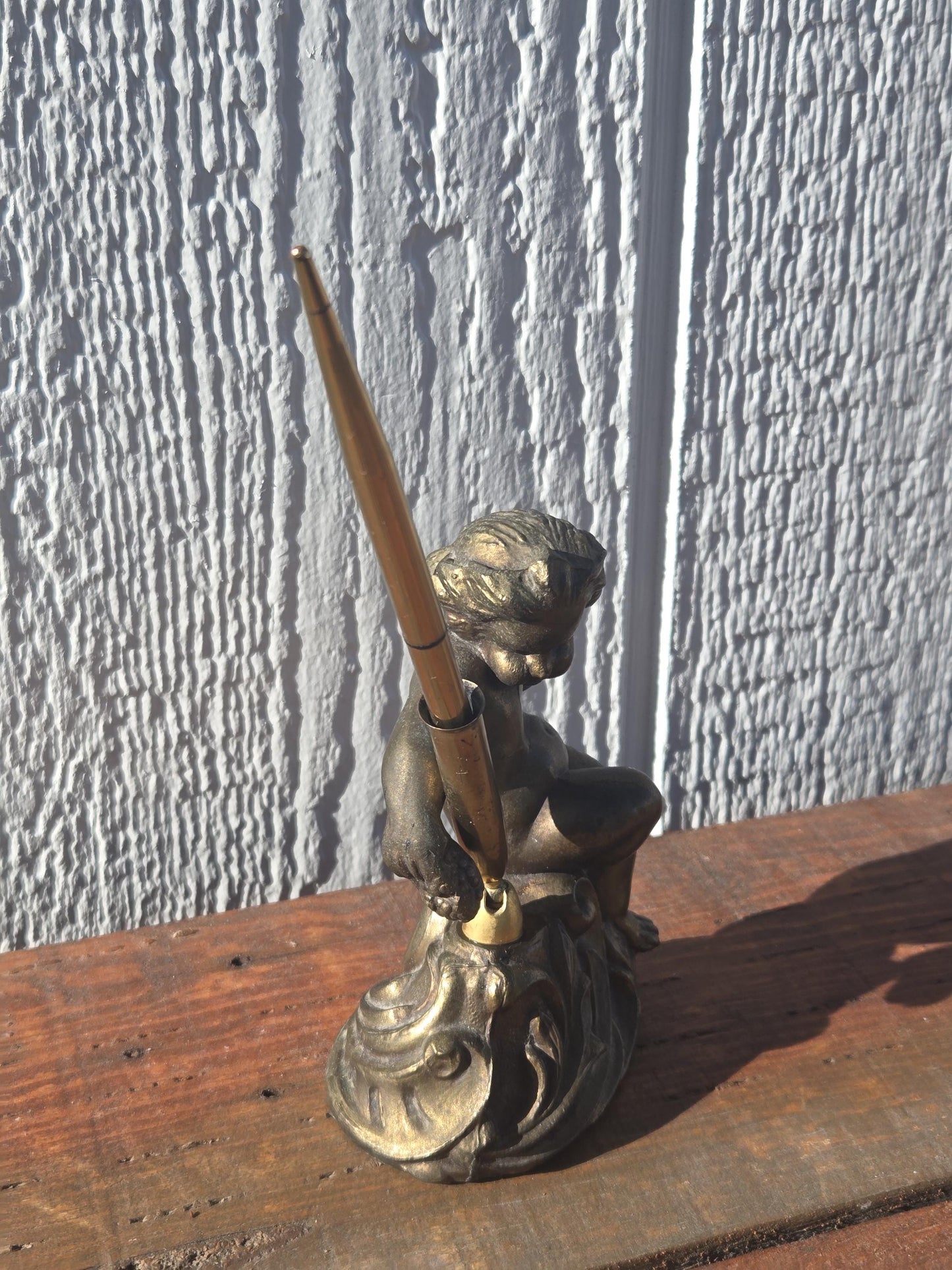 Art Nouveau Cherub Pen Holder