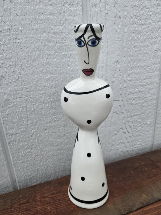 Figural Palmer Ceramic Candlestick Holder