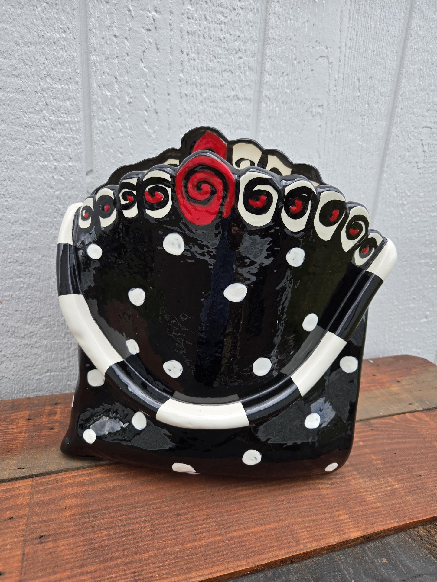 Babroff Ceramic Whimsical Magazine Holder