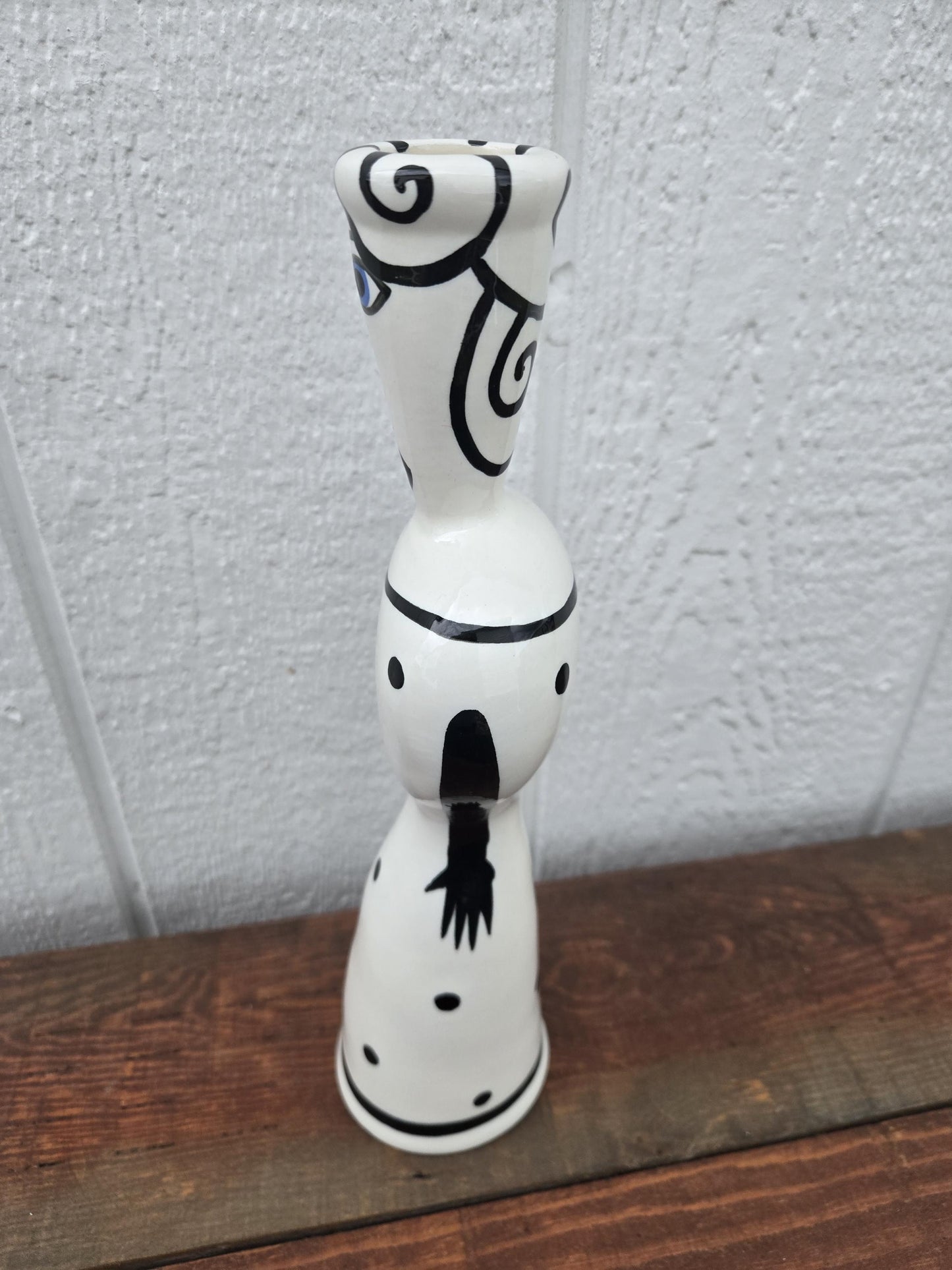 Figural Palmer Ceramic Candlestick Holder