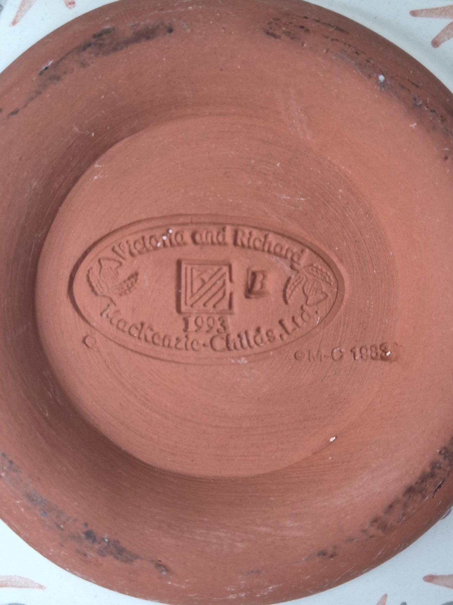 Vintage Mackenzie-Childs Brittany Ruffled Bowl