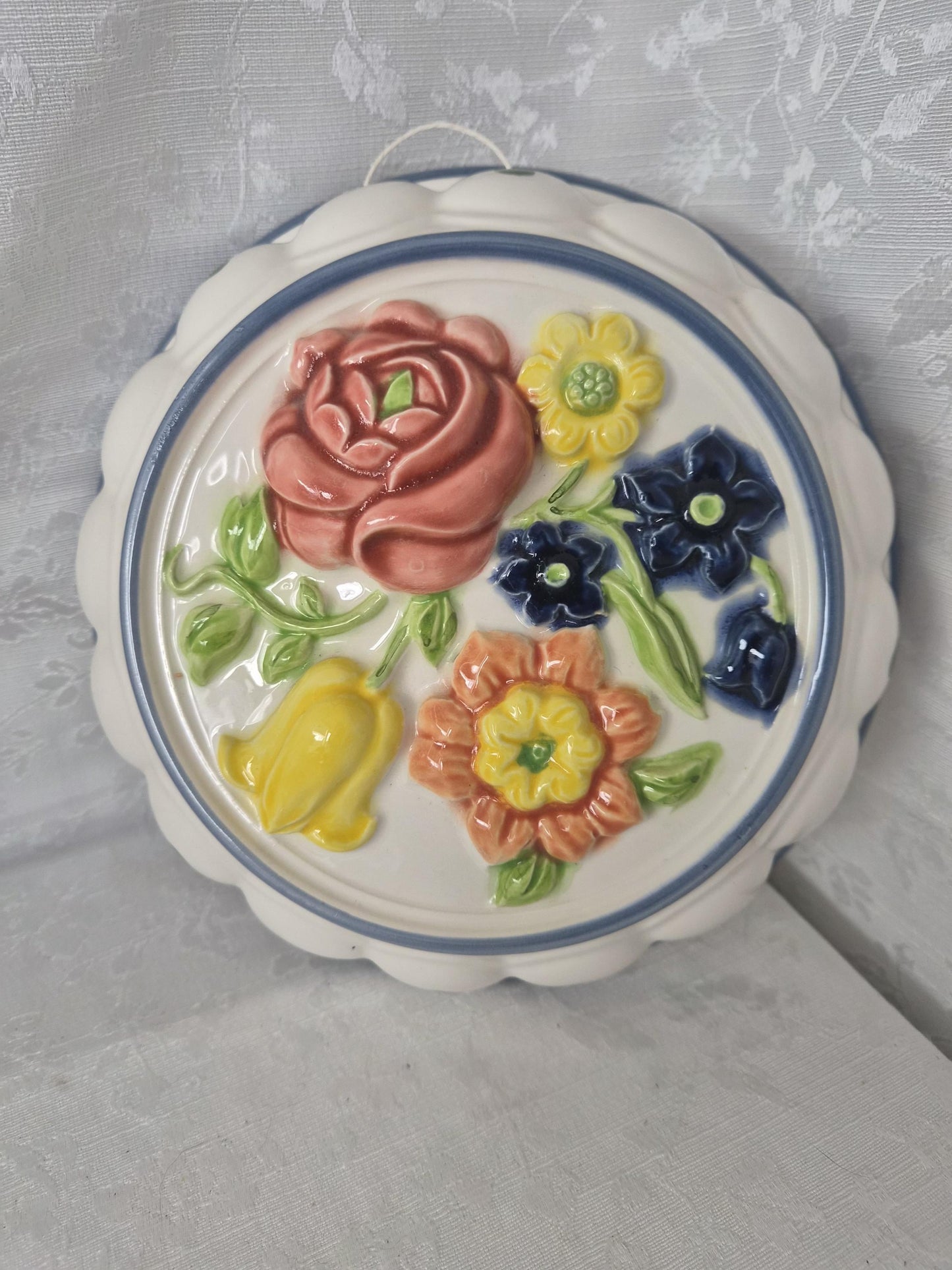 Ceramic Floral Wall Hanging