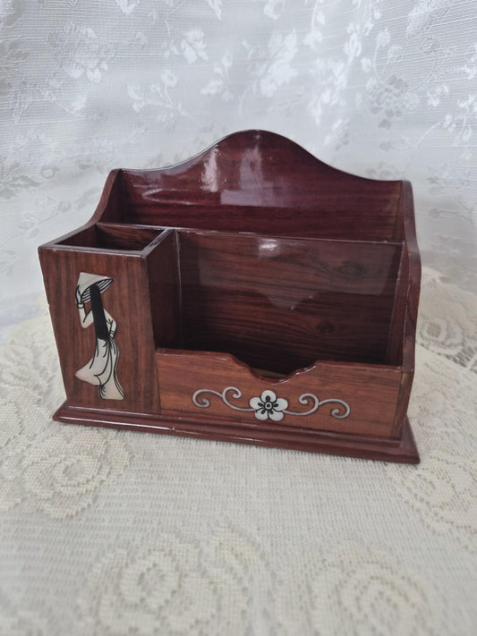 Wood Pencil Card Holder