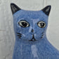 Ceramic Blue Speckled Cat Figurine
