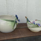 Franz Iris and Hummingbird Decorative Bowls (2)