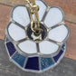 Blue Stained Glass Swag Light