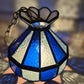Blue Stained Glass Swag Light